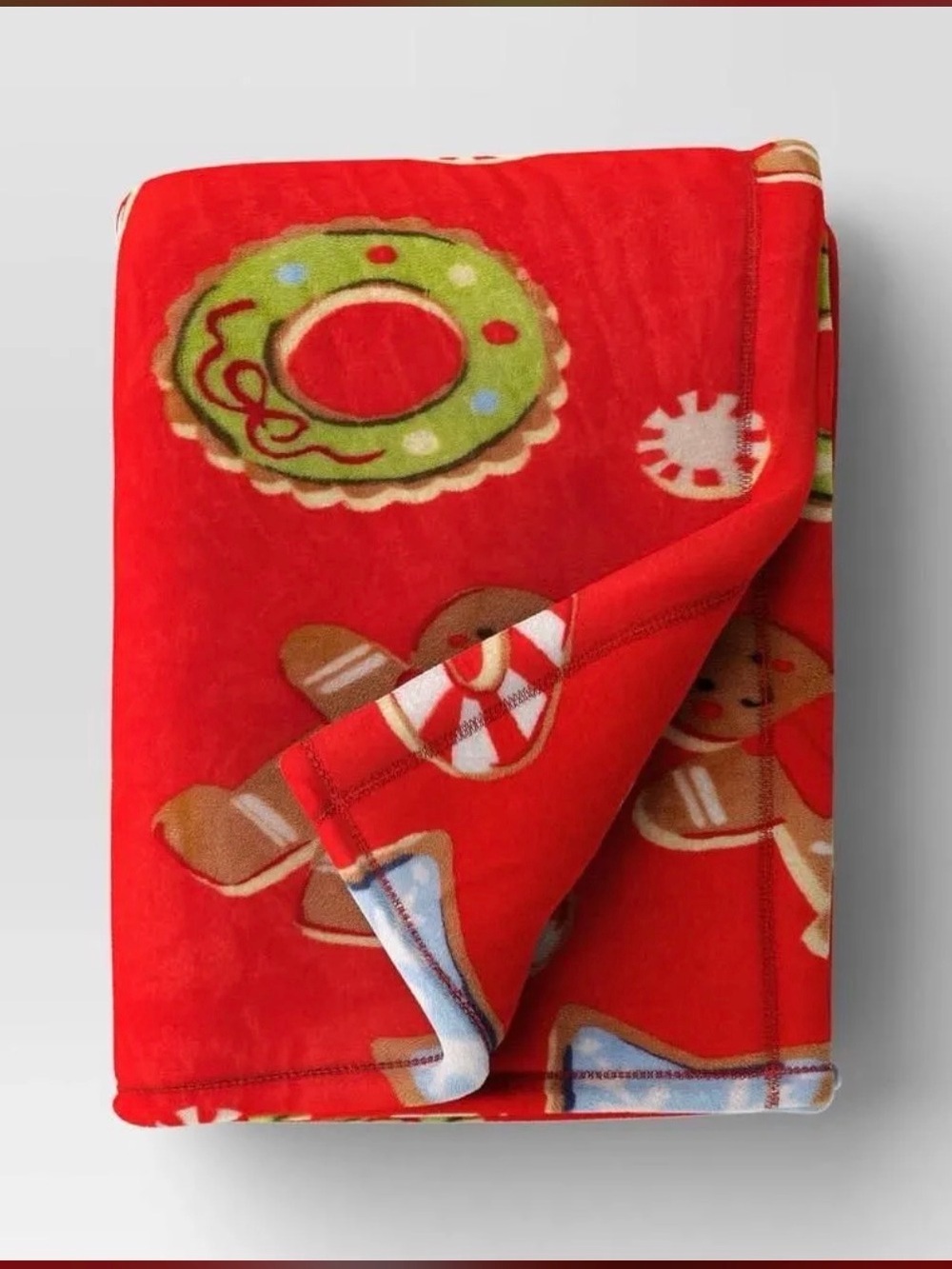Christmas Cookie Printed Plush Throw Blanket 50x60"